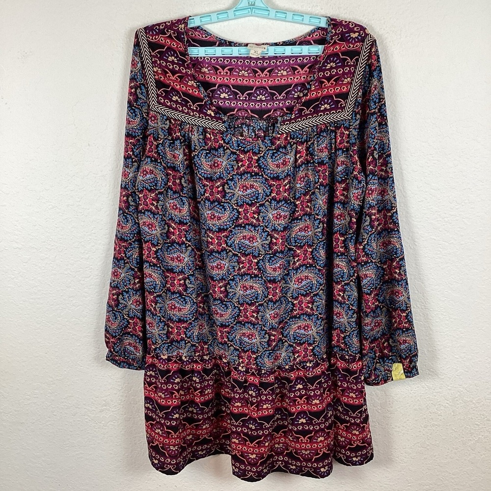 One Clothing Womens Shirt Sz XL Long Sleeve Top Pullover Dry Cleaned Excellent